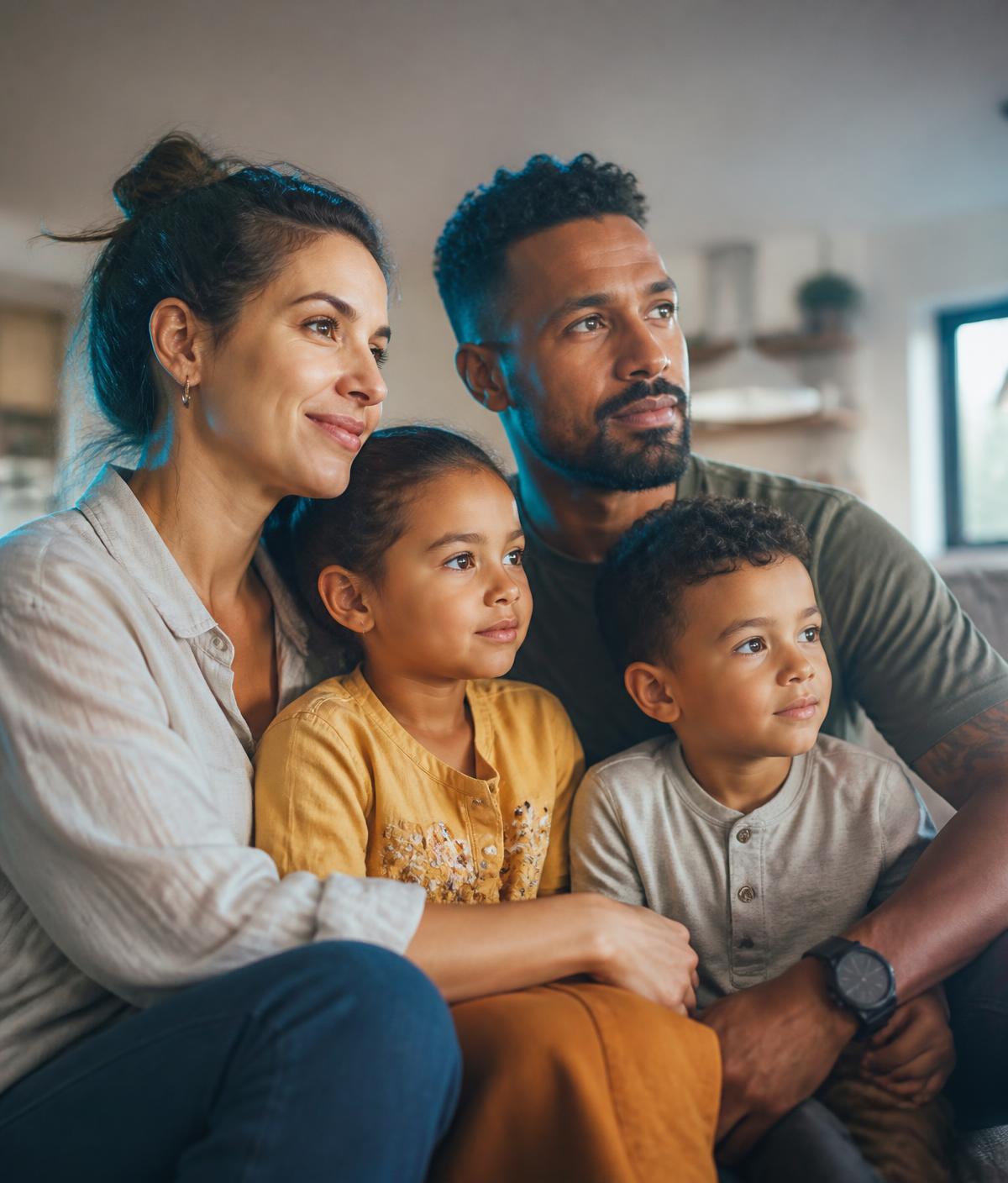 A family at home, protected by Freedom Insurance Solutions coverage